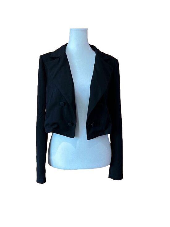 SHEIN Jackets & Blazers - Open Front Black Cropped Blazer Women's Size 6